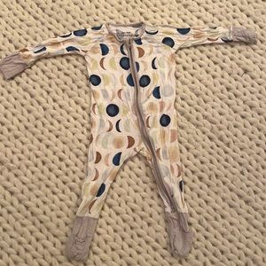 Little sleepies 3-6month pajama one piece Luna neutral (moons) print